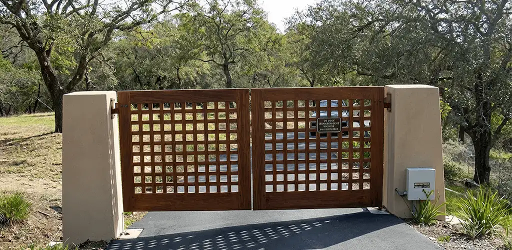 Driveway gate installation for a residential property in Shreveport, LA