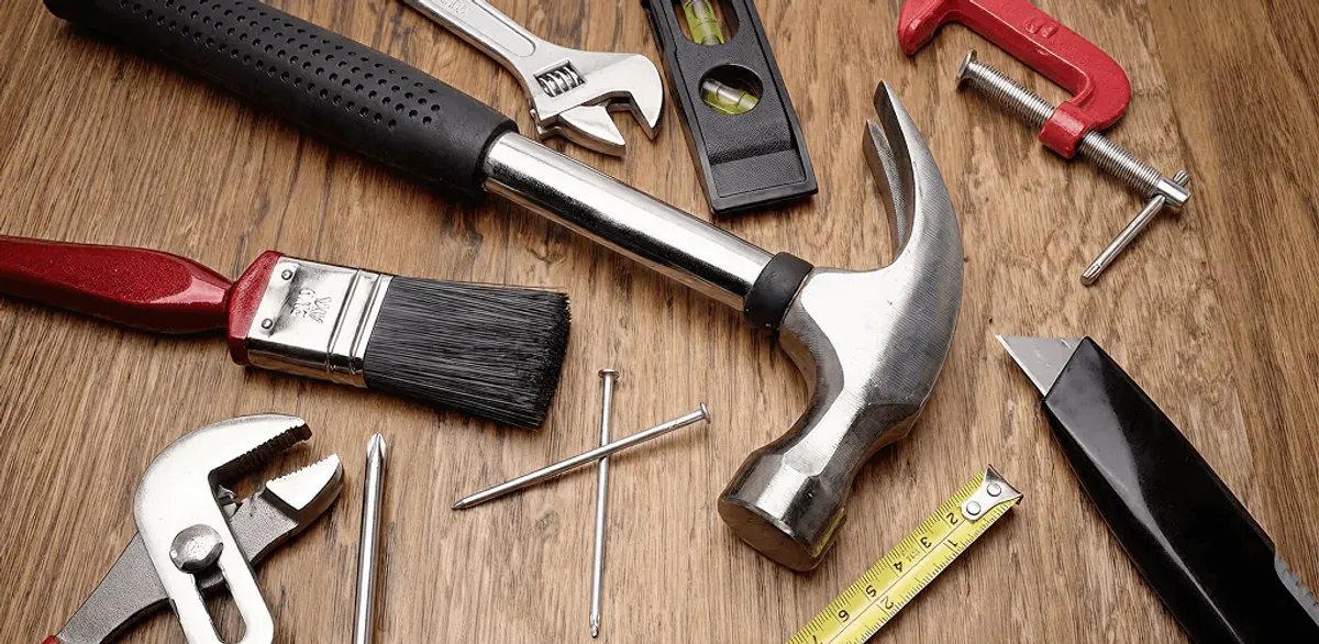 Handyman tools laid out for home repair and maintenance work in Shreveport, LA