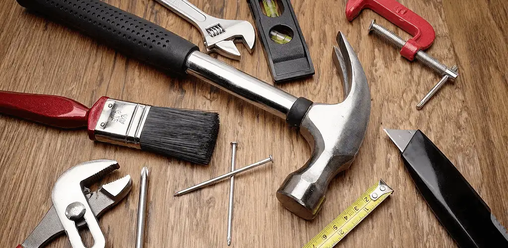 Handyman tools laid out for home repair and maintenance work in Shreveport, LA