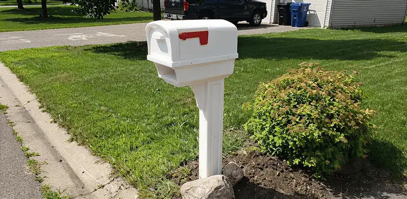 Mailbox installation for a residential curbside mailbox in Shreveport, LA
