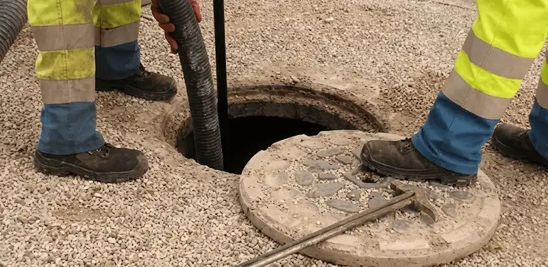 Drain cleaning crew clearing a sewer access point with professional equipment in Shreveport, LA